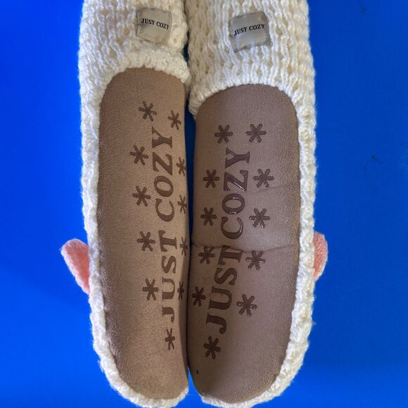 Cute & Cozy Just Cozy Knit Slipper Socks W/ Adorable Llama Face Design S/M Size - Picture 10 of 11